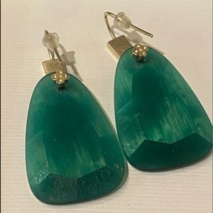 Kendra Scott Green and silver earrings